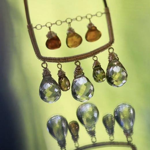 SpoiledBrat Jewelry瓶中石系列 | 欧珀碧玺耳环 商品图1