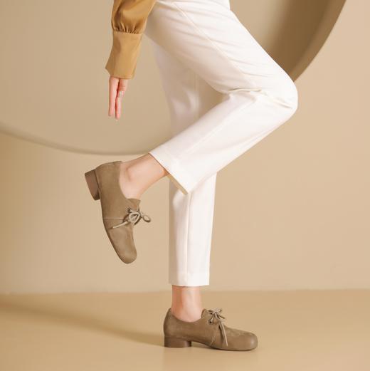 西村名物2024年秋季新款舒适平底轻便乐福鞋深口单鞋X24CM38021 商品图5