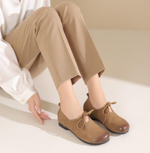 西村名物2024年秋季新款舒适平底轻便乐福鞋深口单鞋X24CM37871 商品图4