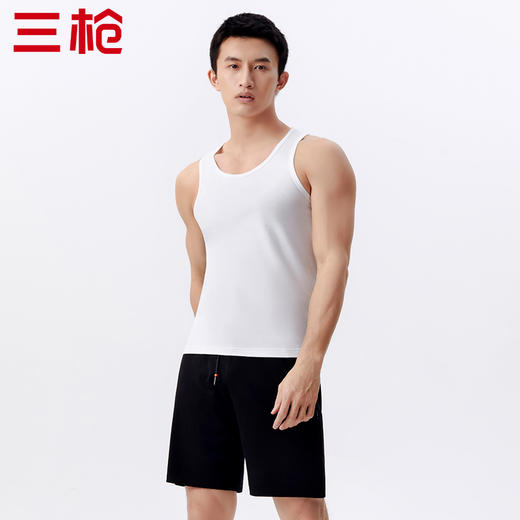 Threegun三枪 【舒肤弹力棉】男士打底背心-30819A011 商品图6
