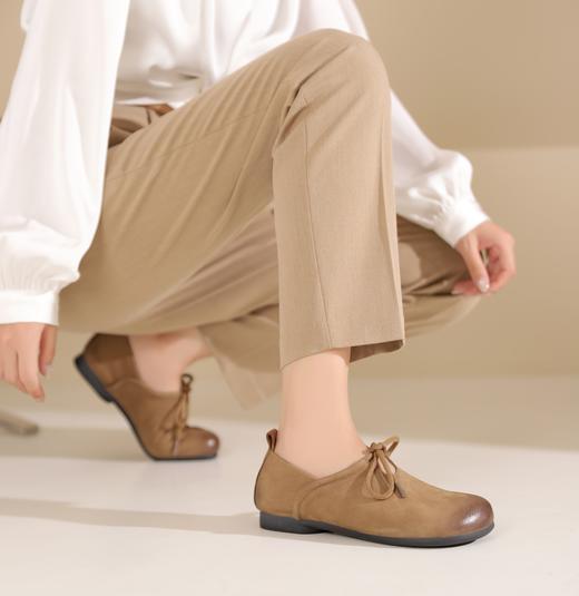 西村名物2024年秋季新款舒适平底轻便乐福鞋深口单鞋X24CM37871 商品图3