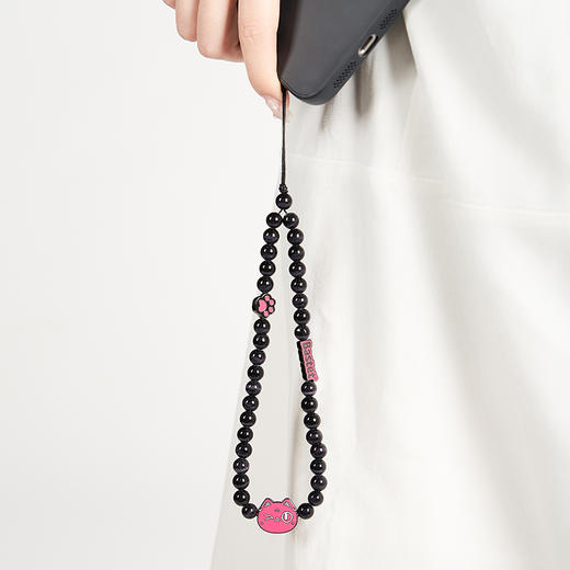 大英博物馆 盖亚·安德森猫和她的朋友们系列 黑粉 发发 萌趣 手机绳 车挂 车钥匙挂 多功能手串 商品图3