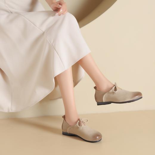 西村名物2024年秋季新款舒适平底轻便乐福鞋深口单鞋X24CM37871 商品图6