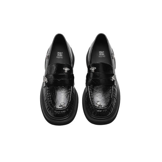 西村名物2024年秋季新款舒适平底纯色轻便乐福鞋深口单鞋X24CM38211 商品图5