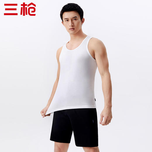 Threegun三枪 【舒肤弹力棉】男士打底背心-30819A011 商品图7