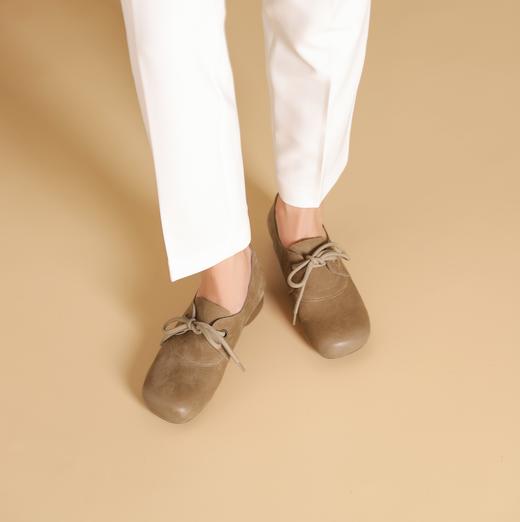 西村名物2024年秋季新款舒适平底轻便乐福鞋深口单鞋X24CM38021 商品图4