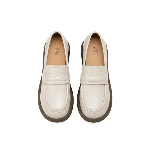 西村名物2024年秋季新款舒适平底轻便乐福鞋深口单鞋X24CM38151 商品图5