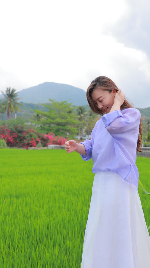 【抖音专属】【陌上花系列】套头衫（23708004-暮山紫） 商品图2