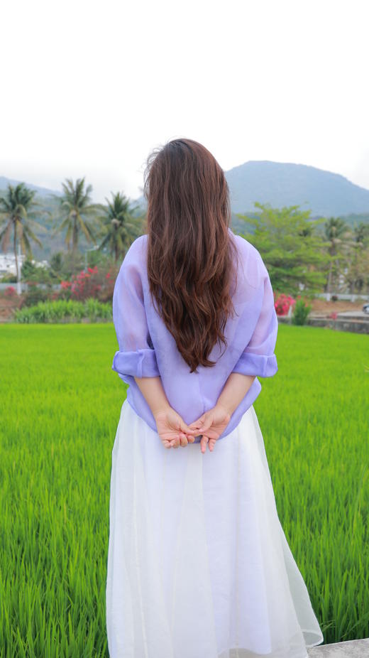 【抖音专属】【陌上花系列】套头衫（23708004-暮山紫） 商品图0