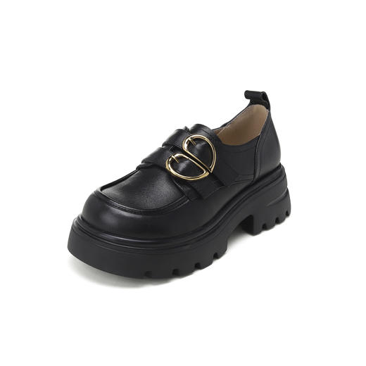 西村名物2024年秋季新款舒适平底轻便乐福鞋深口单鞋X24CM37861 商品图2