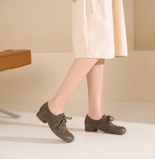 西村名物2024年秋季新款舒适平底轻便乐福鞋深口单鞋X24CM38021 商品图2