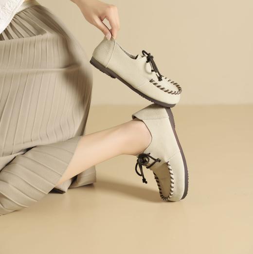 西村名物2024年秋季新款舒适平底轻便乐福鞋深口单鞋X24CM37791 商品图3