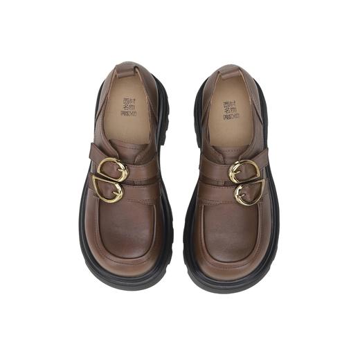 西村名物2024年秋季新款舒适平底轻便乐福鞋深口单鞋X24CM37861 商品图3