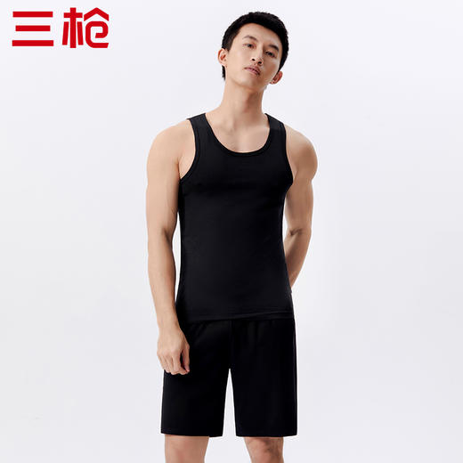 Threegun三枪 【舒肤弹力棉】男士打底背心-30819A011 商品图5
