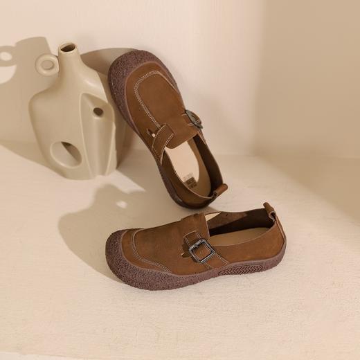 西村名物2024年秋季新款舒适平底轻便乐福鞋深口单鞋(可加绒）X24CM37981 商品图5