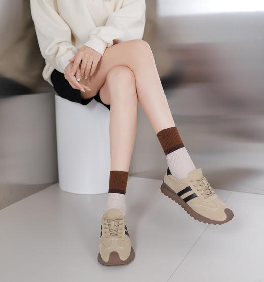 西村名物2024年秋季新款舒适平底系带运动鞋深口单鞋X24CM38451 商品图3