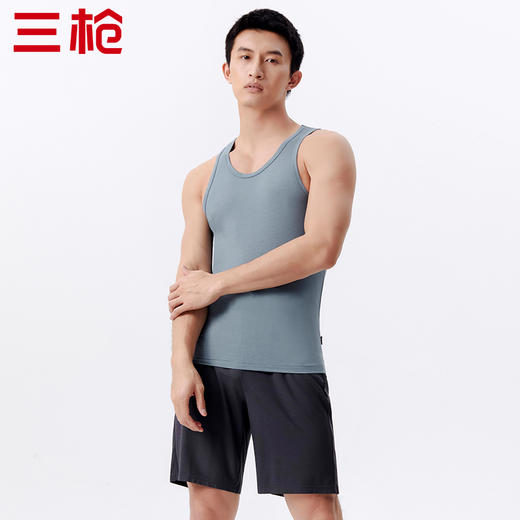Threegun三枪 【舒肤弹力棉】男士打底背心-30819A011 商品图9