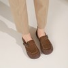 西村名物2024年秋季新款舒适平底轻便乐福鞋深口单鞋(可加绒）X24CM37981 商品缩略图2