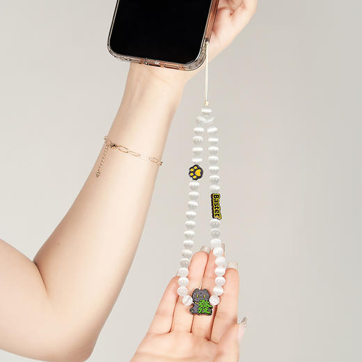 大英博物馆 盖亚·安德森猫和她的朋友们系列 黑粉 发发 萌趣 手机绳 车挂 车钥匙挂 多功能手串 商品图1