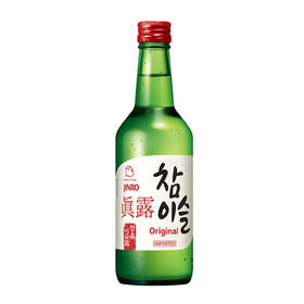 韩国真露烧酒竹炭20.1度原味360ml/瓶利口低度酒竹炭酒非清酒