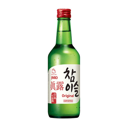 韩国真露烧酒竹炭20.1度原味360ml/瓶利口低度酒竹炭酒非清酒 商品图0