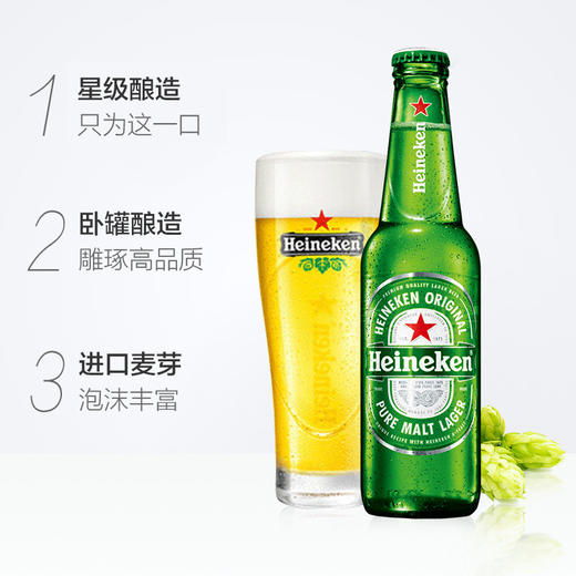 喜力/Heineken啤酒330ml*6瓶小麦麦芽精酿啤酒 商品图2