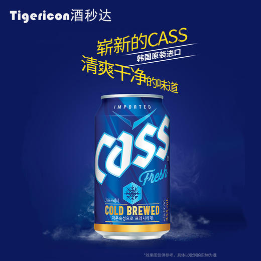 1组6罐 韩国原装进口啤酒cass凯狮啤酒原味啤酒355ml/罐 商品图2
