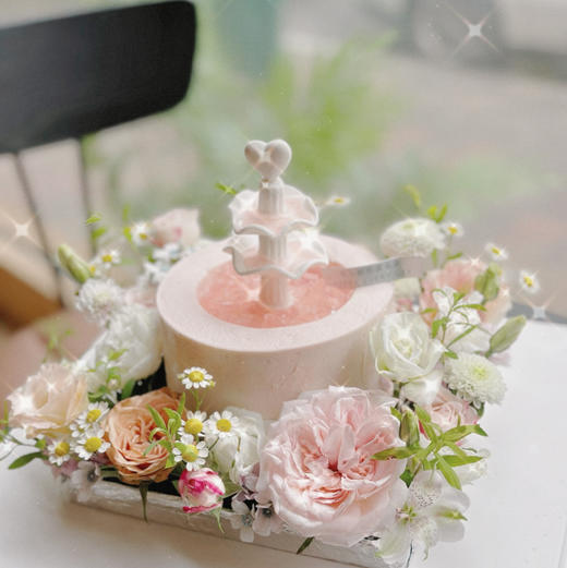 许愿池鲜花蛋糕，提前三天预定，🉑更改色系 商品图5
