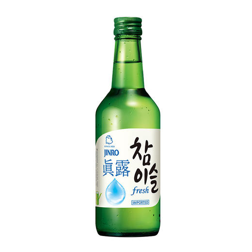 韩国真露烧酒新竹炭烧360ml/瓶利口16.5度低度酒竹炭酒非清酒 商品图1