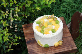 生日快乐 · 果果/芒果奶油蛋糕（可备注少糖）