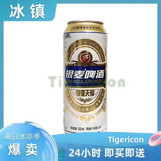 银麦冰镇常温啤酒 银麦天赐8°P 啤酒500ml 商品图0
