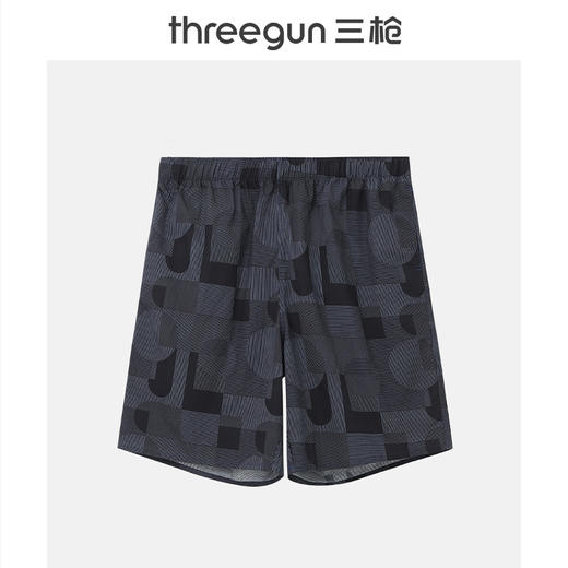 Threegun三枪 【机织布】男士印花沙滩裤家居短裤-50129B011 商品图1