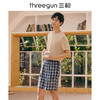 Threegun三枪 纯棉彩格男短裤机织布沙滩裤-50129B111 商品缩略图5