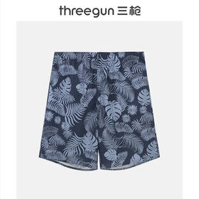 Threegun三枪 【机织布】男士印花沙滩裤家居短裤-50129B011