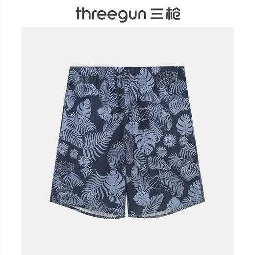 Threegun三枪 【机织布】男士印花沙滩裤家居短裤-50129B011 商品图0