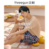 Threegun三枪 纯棉彩格男短裤机织布沙滩裤-50129B111 商品缩略图9