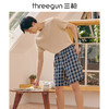 Threegun三枪 纯棉彩格男短裤机织布沙滩裤-50129B111 商品缩略图4