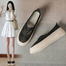 ZHR则则厚底渔夫鞋女2024夏季新款网纱透气女鞋一脚蹬软底单鞋女