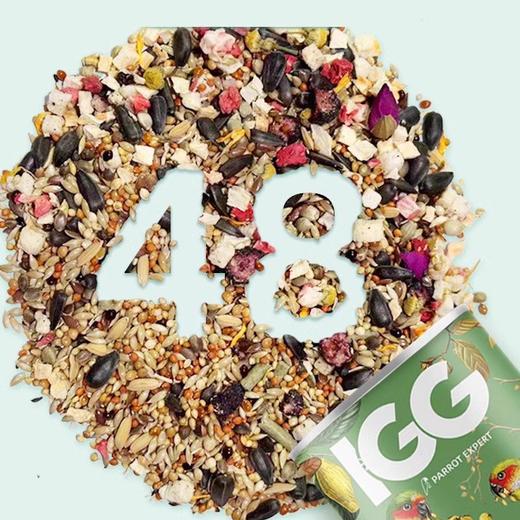 IGG鹦鹉鸟粮饲料鸟食虎皮鹦鹉专用粮和尚玄凤牡丹小太阳粮食冻干 商品图4