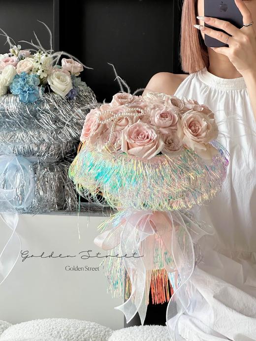 七夕情人节鲜花花束包花纸水母幻彩膜防水 商品图3