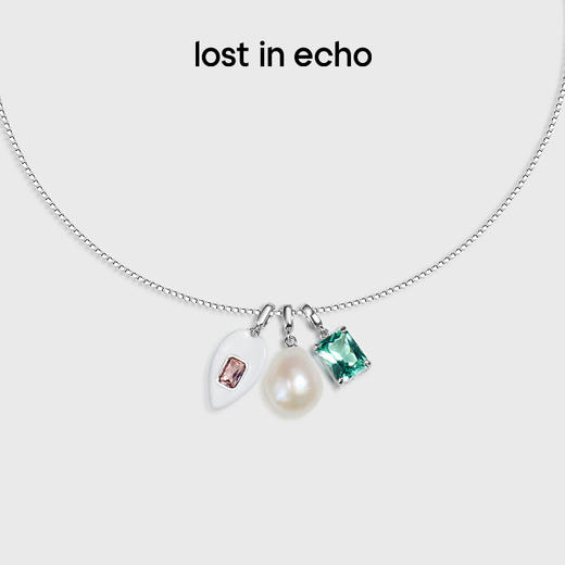 [福利价]lost in echo2024夏季新款原创设计不规则淡水珍珠叶片项链配饰女 商品图0