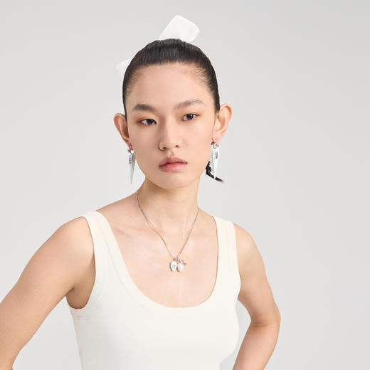[福利价]lost in echo2024夏季新款原创设计不规则淡水珍珠叶片项链配饰女 商品图2