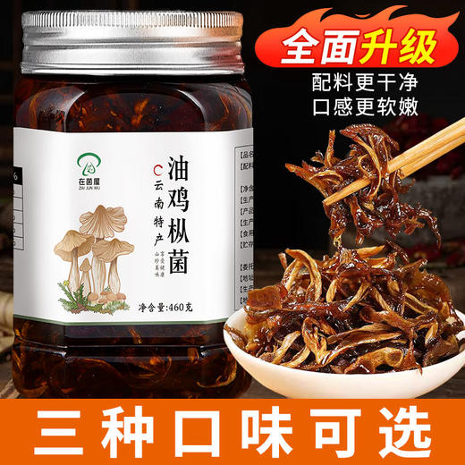 在菌屋 下饭必备油鸡枞菌 拌面拌饭拌凉菜 460g/瓶 商品图6