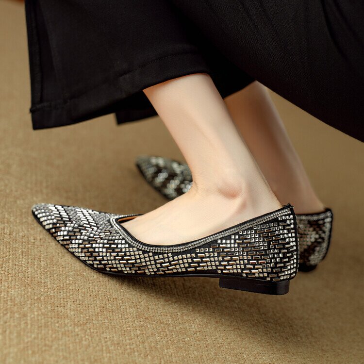 【预售5天】爆款之星光璀璨单鞋女夏款2024年新款平底瓢鞋db&m5992