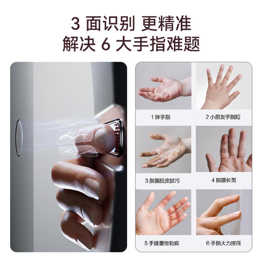 鹿客 S6Ultra掌静脉人脸指静脉 天地双摄智能锁苹果首席设计师的科技极简美学作品 一触即开，哨兵安防，老少皆可用，超长续航，防宠物开 商品图1