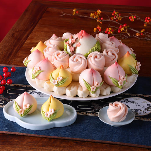 桃禧连连 花式祝寿寿桃 商品图0