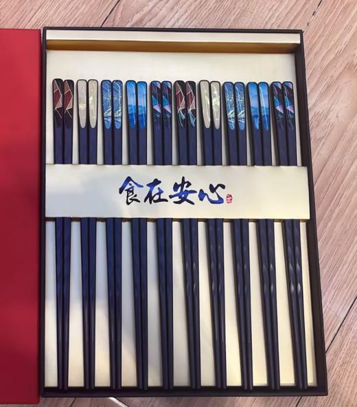 ▼LT10-FX2401客满多吉祥如意合金筷5色10双装客满多日式樱花筷日式料理合金筷子坚固耐用不易发霉 商品图0