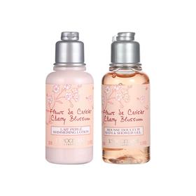 【小样】欧舒丹甜蜜樱花香氛亮采润肤乳/沐浴啫喱35ml 清甜樱花香光滑嫩肤 102314/102315