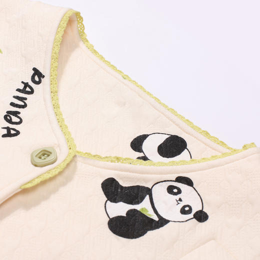 都市丽人睡衣快乐妈咪长袖家居服夹层厚女士半边绒套装LHT1R9 商品图4