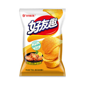 好丽友好友趣薯片70g加勒比烤翅味薯条儿童休闲有趣膨化